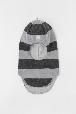 шапка  для мальчика  КВ 20384/тем.серый меланж,св.серый меланж