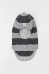 шапка  для мальчика  КВ 20384/тем.серый меланж,св.серый меланж