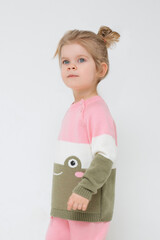 комплект  для девочки  К 855/ш/светло-розовый,светлая полынь