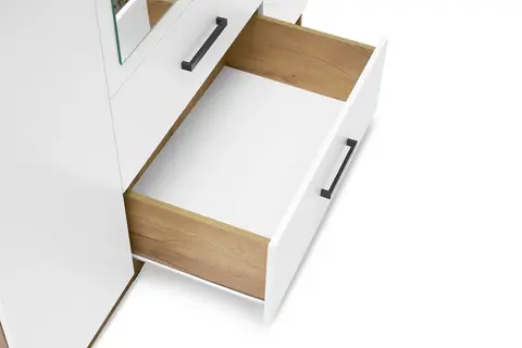 Шкаф 4-х створчатый Евро ШК-12 крафт / белый