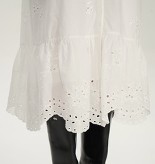 Платье белое с воротничком