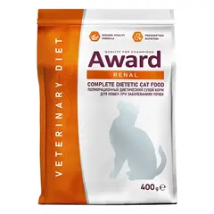 Сухой диетический корм ля взрослых кошек AWARD VETERINARY DIET RENAL при заболеваниях почек 0,4кг