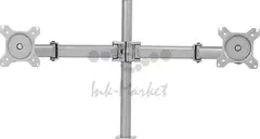 Кронштейн для мониторов Cactus CS-VM-D29-AL серебристый 13"-27" макс.8кг настольный поворот и наклон