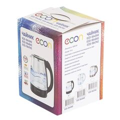 Чайник электрический Econ, ECO-1845KE, 1.8 л, 1500 Вт, ск нагр элем, стекло
