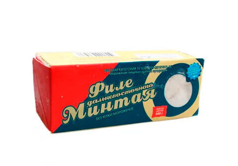 Минтай филе Дальневосточный замороженный, 600г