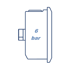 Манометр глицериновый D63 G1/4 - 6 Bar - осевое подключение VERSO