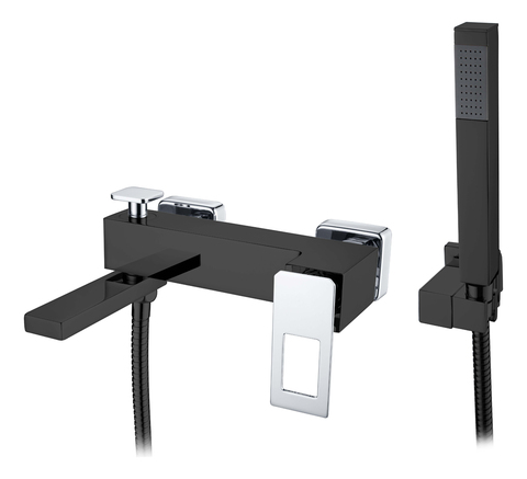 Boheme Q 143-BCR Смеситель для ванны, цвет: чёрный,хром