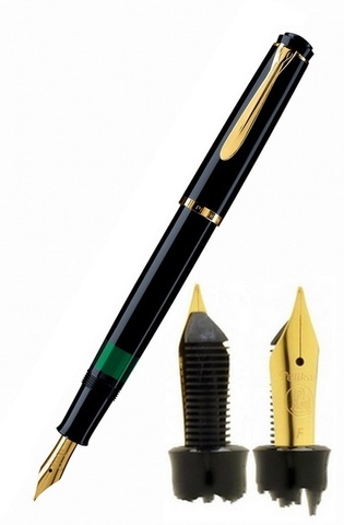 Ручка перьевая Pelikan Elegance Classic M200 Black GT, F (993915)