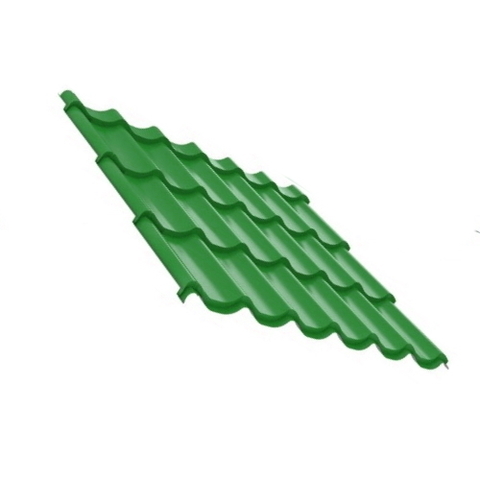 Металлочерепица Монтеррей Элит Полиэстер RAL 6029 Зеленая мята 0,45 мм