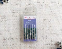 Иглы для бытовых машин для джинсы №100, 5 игл