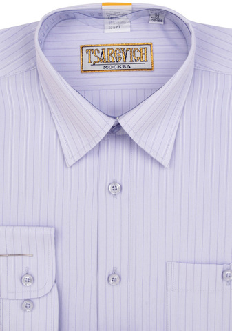 Светло-сиреневая сорочка в полоску TSAREVICH