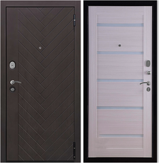 Купить Входная дверь Вектор Лофт X7 ПВХ горький шоколад панель ПВХ кремовая лиственница