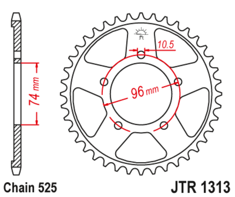 Звезда ведомая JTR1313-40