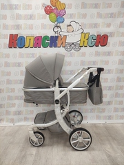 Коляска трансформер Farfello Aimile Original New Silver капучино