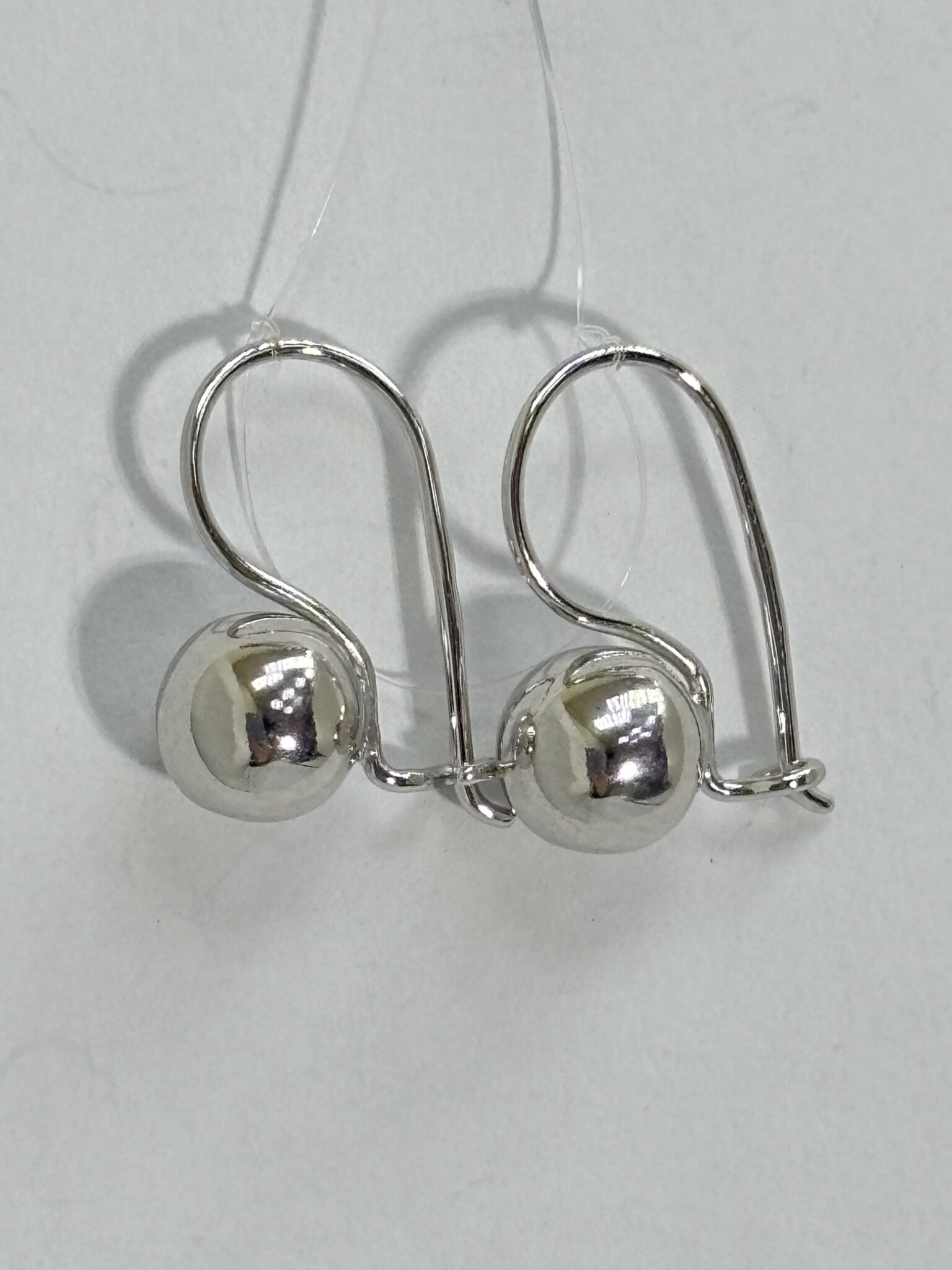 Шары 1,0  (серьги из серебра)