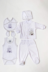 Набор одежды FIMBABY 100864 для детей от 0 до 6 мес. 6 предметов (р.68 бежевый цвет)