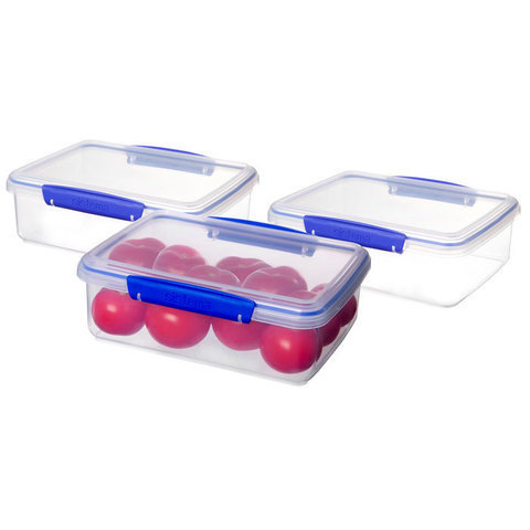 Набор контейнеров двойных 3шт 2л Sistema Klip It синий