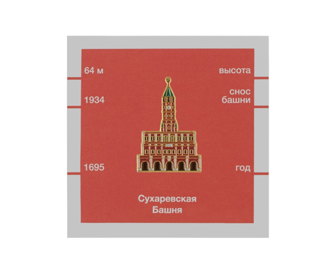 Значок металлический Московские тучерезы: Сухаревская башня