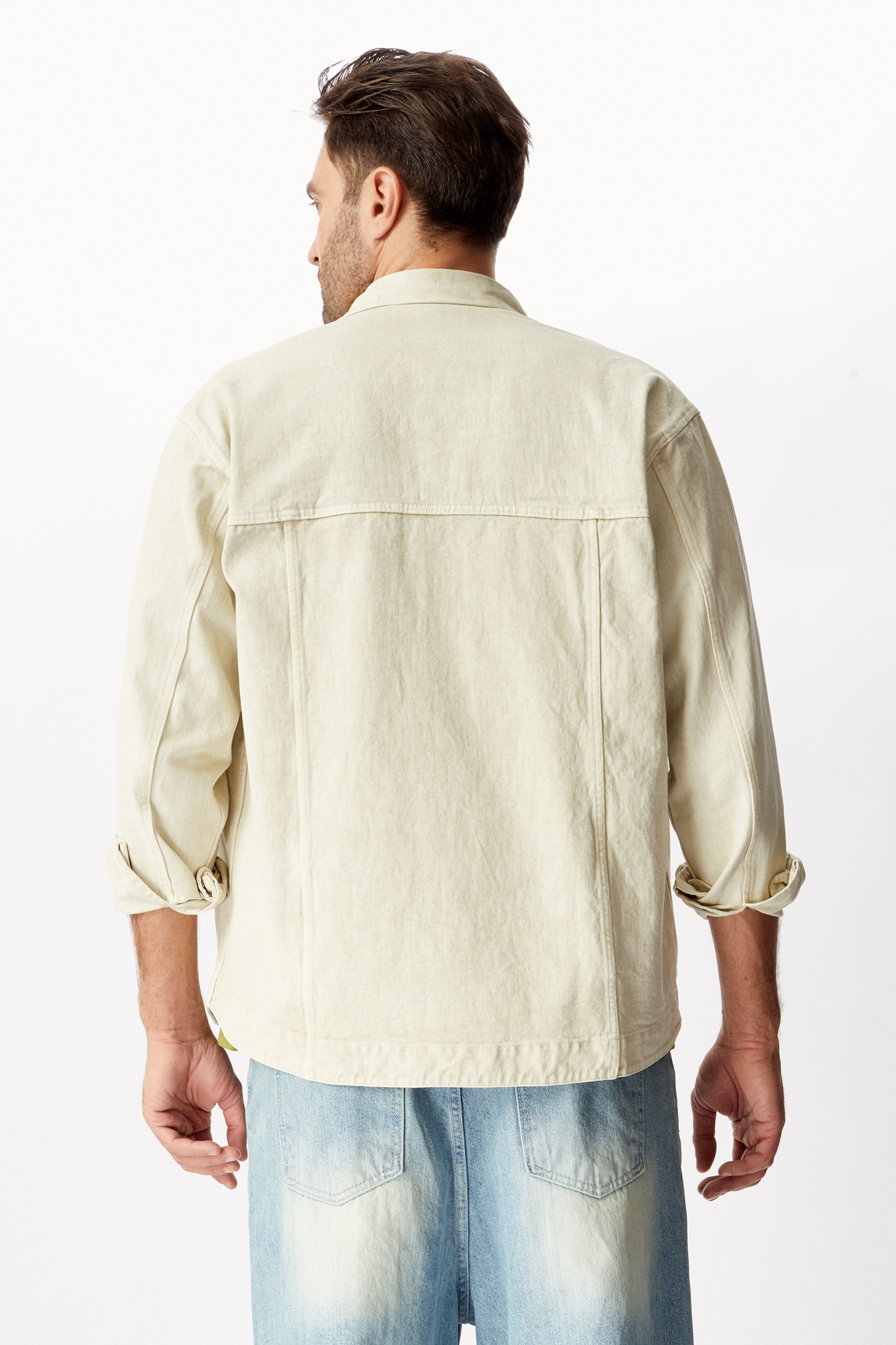 Бежевая рубашка из денима Ventique