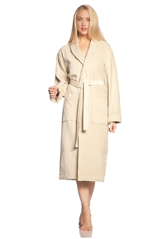 Халат махрово-велюровый Vossen Feeling бежевый