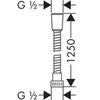 Шланг душевой со спиральным покрытием 125 см Hansgrohe Metaflex 28262000