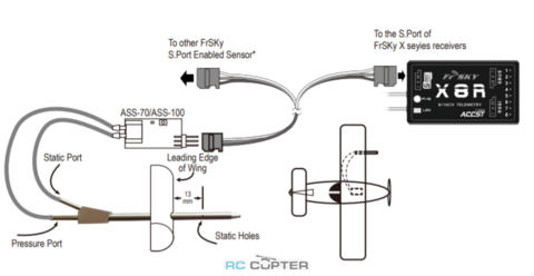 Датчик воздушной скорости FrSky ASS-100