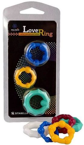 Набор из 3 цветных эрекционных колец Love Ring - Sitabella Sitabella accessories 3310