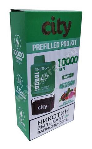 City Energy POD Kit Арбуз Мята Жевательная резинка 10000 затяжек