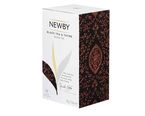 Чай черный в пакетиках Newby Black tea & Thyme, 25 пак/уп