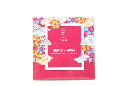 Шоколад иероглифы Okasi с чаем матча, 45г