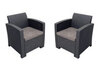Кресло (2шт.) с подушками b:rattan Arizona, антрацит