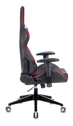Кресло игровое Zombie VIKING 4 AERO белый/синий/красный искусст.кожа/ткань с подголов. крестовина пластик Бюрократ
