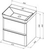 Aquanet 330465 Тумба Эмбер 60 2 ящ. цв.белый матовый (330465)