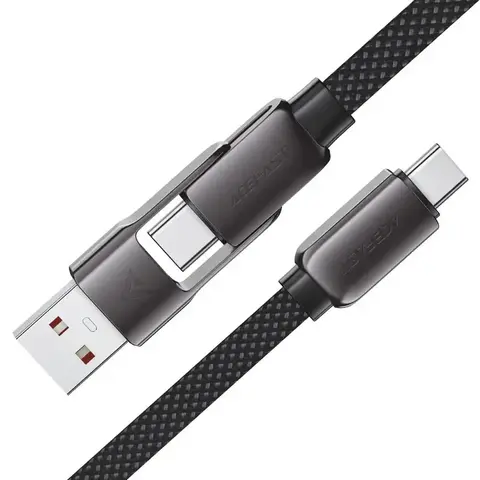 Кабель ACEFAST C13-05 USB-C to USB-A / USB-C Short Zinc Charging Data Cable c оплеткой, 0,2 м