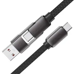 Кабель ACEFAST C13-05 USB-C to USB-A / USB-C Short Zinc Charging Data Cable c оплеткой, 0,2 м
