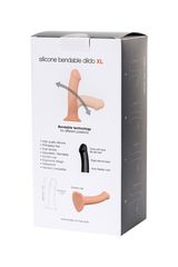 Телесный фаллос на присоске Silicone Bendable Dildo XL - 20 см. - 