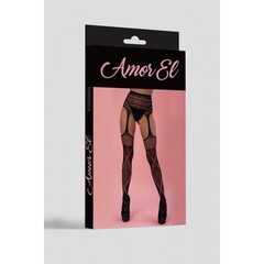 Чулки в сетку с поясом Amor EL Balboa (S/L)