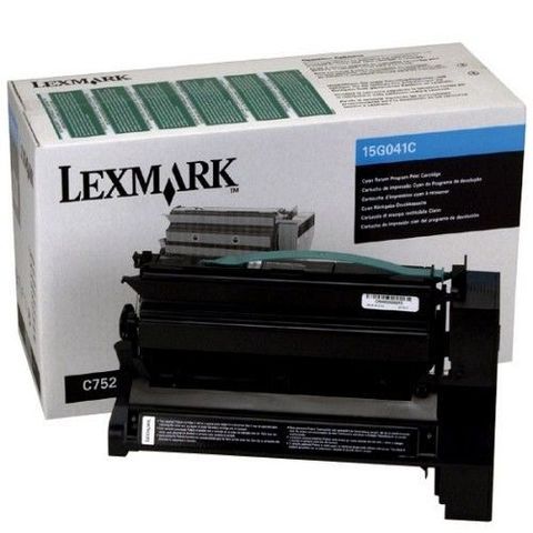 Картридж для принтеров Lexmark C752, C760, C762 голубой (cyan). Ресурс 6000 стр (15G041C)