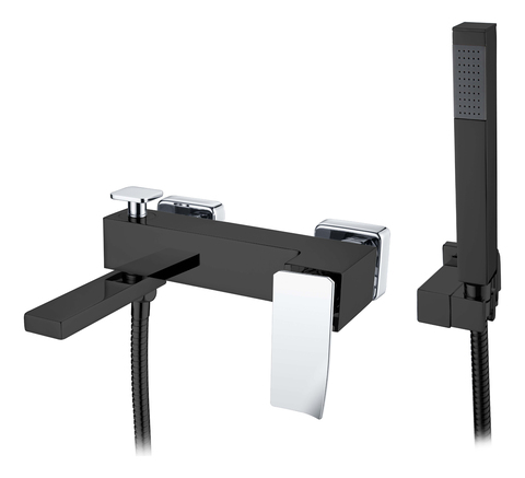 Boheme Q 143-BCR.2 Смеситель для ванны, цвет: чёрный,хром