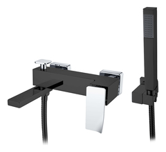 Boheme Q 143-BCR.2 Смеситель для ванны, цвет: чёрный,хром фото