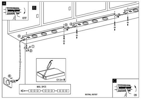 Светильник Eglo KOB LED 93706 3