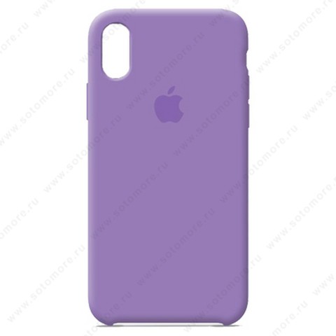 Накладка Silicone Case для Apple iPhone XS фиолетовый