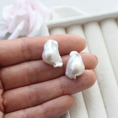 Жемчуг натуральный барочный, 18 мм и 20 мм, 2 жемчужины, Ж002-9