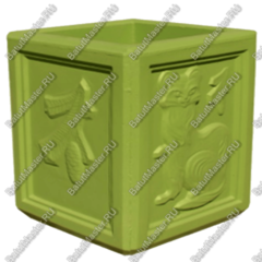 УРНА ЧЕТЫРЕХГРАННАЯ "СОБОЛЬ", ОКРАШЕННАЯ