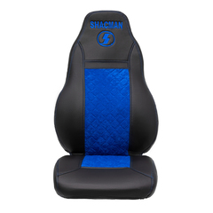 Чехлы Shacman F-3000 (экокожа, черный, синяя вставка)