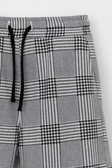 шорты  для мальчика  КР 400804-1/св.серый меланж,костюмная клетка к546