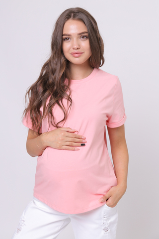 Футболка для беременных 18116 коралл