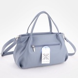 Сумка Саломея 334 гладкий серо-голубой