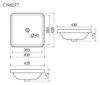 Ceramica Nova Element CN6077 Раковина встраиваемая сверху квадратная, 43.8x43.8
