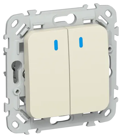 FLITE Выключ. 2-кл. прох. с инд. 10А ВС62-1-1-ФлСл сл IEK